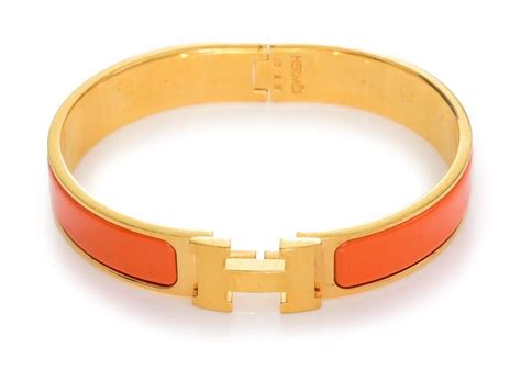 hermes h bangle replica|hermes orange enamel bangle bracelet.